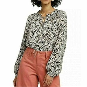 A New Day Women’s Long Sleeve Cheetah Print Blouse